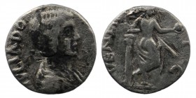 Julia Domna (wife of S. Severus) AR Denarius. Rome, AD 193-196. 
draped bust right 
Rev: Venus, seen from behind standing right, leaning on column, ha...