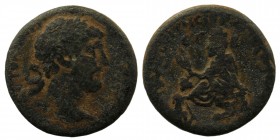 CAPPADOCIA. Tyana. Hadrian. 117-138 AD. AE
ΑΥΤΟ ΚΑΙ ΤΡΑΙΑ ΑΔΡΙΑΝΟϹ ϹΕΒΑϹΤΟϹ; laureate head of Hadrian, r.
Rev: ΤΥΑΝΕⲰΝ ΤΗϹ ΙΕΡΑϹ ΑϹΥΛΟΥ ΑΥΤΟΝΟΜΟΥ; Tyc...