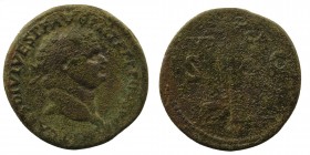 TITUS (79-81). Sestertius. Balkan mint, probably Perinthus in Thrace "Judaea Capta" issue.
Obv: IMP T CAES DIVI VESP F AVG P M TR P P P COS VIII. 
Lau...