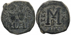 Justin II with Sophia - Follis. 565-578 AD Nikomedia 
10,86 gr.