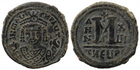 Maurice Tiberius, 582-602. Follis Theoupolis (Antioch) AE
11,45 gr. 30 mm