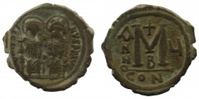 Justin II and Sophia AD 565-578. Constantinople AE Follis
12,76 gr. 31 mm