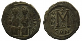 Justin II and Sophia AD 565-578. Constantinople AE Follis
14,29 gr. 32 mm