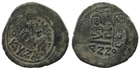 Heraclius with Heraclius Constantine AD 610-641. Overstruck on a Constantinople and Kyzikos mint
13,12 gr. 34 mm