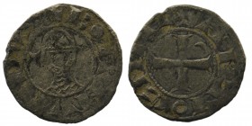 Bohemond III AR Denier Angtioch 1163-1188 AD
helmeted and mailed head left; crescent before,
Rev: star behind cross pattée; crescent in second quarter...