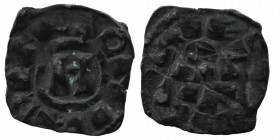 Armenia, Levon V AR Obol. AD 1226-1270.
Facing bust of Levon / Cross. 
Bedoukian 2237; AC 500.
0,45 gr. 12 mm