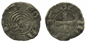CRUSADERS, Antioch. Bohémond III. Minority, 1149-1163. AR Denier 
0,91 gr. 17 mm