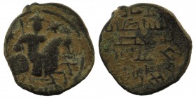 SELJUQ of RUM.KAYKHUSRAW I. 1204-1210 AD. AE Fals
horseman
Rev: al-sultan / al-mu'azzam / kaykhursaw bin / qilij arslan
Album 1207
3,28 gr. 20 mm