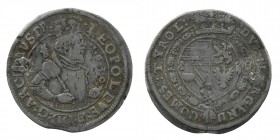 Holy Roman Empire Leopold V (1623-1632) Ar 1632 Thaler HALL MINT 
Crowned and armored half-length bust right, holding scepter and sword.
Rev: Coat of ...
