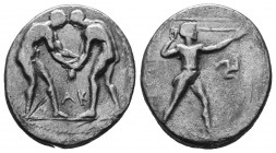 Pamphylia, Tetradrachm,Aspendos, c. 300-250 BC, AR,
Condition: Very Fine

Weight: 9.80 gr
Diameter: 21 mm