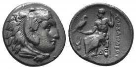 KINGDOM of MACEDON.Alexander III 'the Great',327-323 BC.AR drachm
Condition: Very Fine

Weight: 4.12gr
Diameter: 18mm