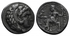 KINGDOM of MACEDON.Alexander III 'the Great',327-323 BC.AR drachm
Condition: Very Fine

Weight: 3.98gr
Diameter: 16mm