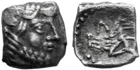 Greek, AR Silver Obol 343-332 BC.

Condition: Very Fine

Weight:0.51 gr
Diameter: 12 mm