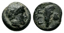 AEOLIS. Gyrneion. Ae (4th century BC).

Condition: Very Fine

Weight: 1.0 gr
Diameter: 9 mm