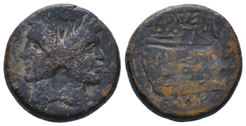 REPUBLIC, Anonymous, (c.211-207 B.C.), AE as, 
Condition: Very Fine

Weight: 27....