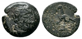 PTOLEMAIC KINGDOM.Ptolemy II Philadelphos, 285 – 246.AE Bronze

Condition: Very Fine

Weight: 3.2 gr
Diameter: 17 mm