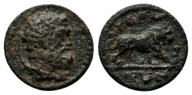 LYDIA. Magnesia ad Sipylos . Pseudo-autonomous issue circa AD 200-300.AE Bronze

Condition: Very Fine

Weight: 1.2 gr
Diameter: 13 mm