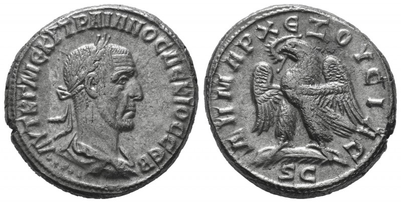 Trajan Decius AR Tetradrachm of Antioch, Syria. AD 249-251. 
Condition: Very Fin...