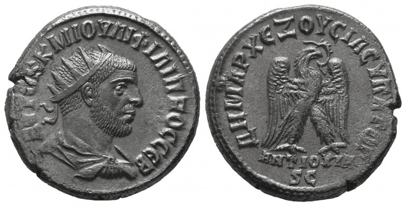 Philip II, as Caesar, AR Tetradrachm of Antioch, Syria. AD 244. 
Condition: Very...