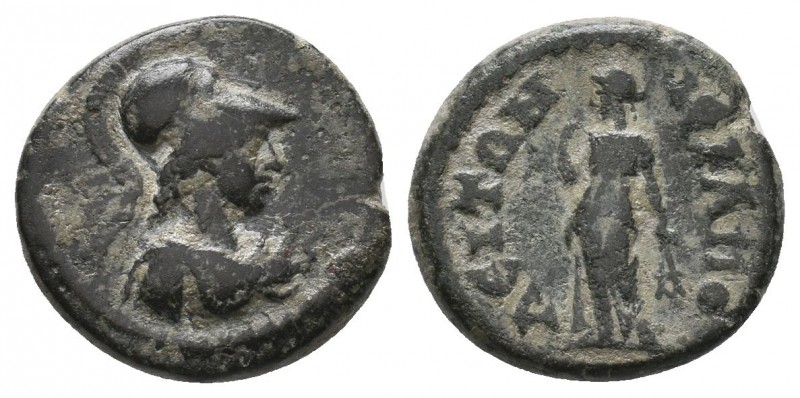 PHRYGIA. Hierapolis. Pseudo-autonomous issue. circa 2nd century.AE bronze Draped...
