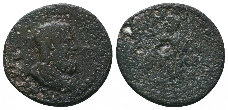 CILICIA, Tarsus. Pupienus. 238 AD.AE bronze. Laureate, draped, and cuirassed bus...