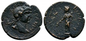 CILICIA. Philadelphia. Trajan. (AD 98-117). AE Bronze. ΤΡΑΙΑΝΟС ΚΑΙСΑΡ СЄ, laureate head of Trajan right / ΦΙΛΑΔЄΛ-ΦЄШΝ, Apollo standing left, with qu...
