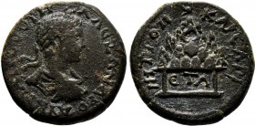 CAPPADOCIA. Caesarea. Severus Alexander.(AD 222-235).AE Bronze.ΑΥ Κ Μ ΑΥΡΗ ϹƐΟΥΗ ΑΛƐΞΑΝΔΡΟϹ.laureate head of Severus Alexander, r / ΜΗΤΡΟΠ ΚΑΙϹΑΡΙ.aga...