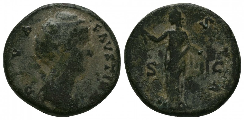 Diva Faustina I (+141 AD). AE Sestertius 
Condition: Very Fine

Weight: 10.80 gr...