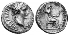 Tiberius. AD 14-37. AR Denarius (19mm, 3.68 g, 1h). “Tribute Penny” type. Lugdunum (Lyon) mint. Group 6, AD 36-37. TI CΛESΛR DIVI ΛVG F ΛVGVSTVS, laur...