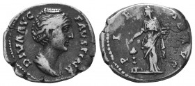 Diva Faustina (died 141 AD). AR Denarius
Condition: Very Fine

Weight: 3.30 gr 
Diameter: 16 mm