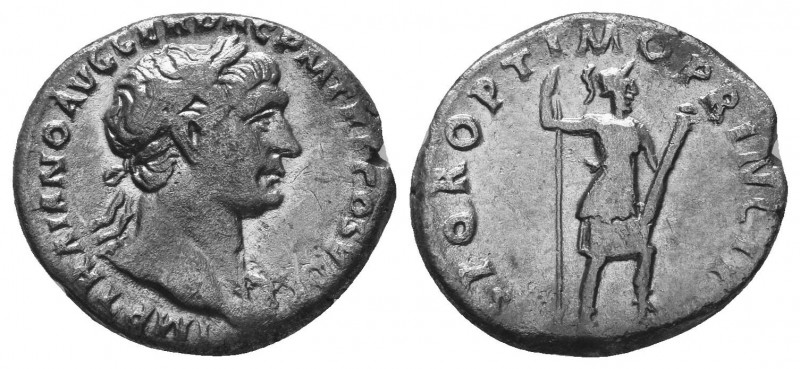 Trajan. A.D. 98-117. AR denarius.
Condition: Very Fine

Weight: 3.00 gr 
Diamete...