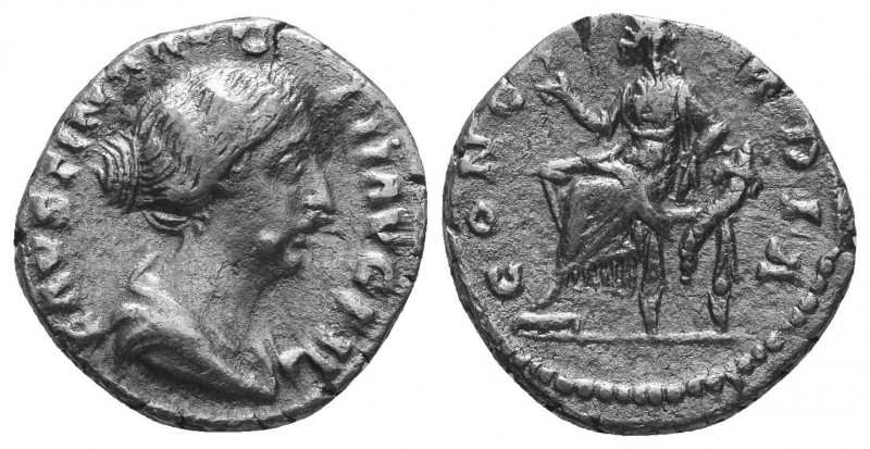 Faustina II (147-176 AD). AR Denarius
Condition: Very Fine

Weight: 3.20 gr 
Dia...