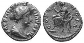 Faustina II (147-176 AD). AR Denarius
Condition: Very Fine

Weight: 3.20 gr 
Diameter: 18 mm
