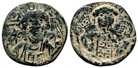 Byzantine Anonymous issue. AE follis, nimbate bust of Christ facing,
Condition: Very Fine

Weight: 5.40 gr 
Diameter: 25 mm