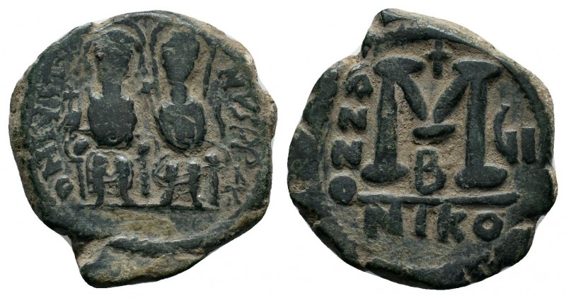 Justin II , with Sophia (565-578 AD). AE Follis
Condition: Very Fine

Weight: 15...