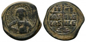 Byzantine Anonymous issue. AE follis, nimbate bust of Christ facing,
Condition: Very Fine

Weight: 12.40 gr 
Diameter: 30 mm