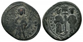 Byzantine Anonymous issue. AE follis, nimbate bust of Christ facing,
Condition: Very Fine

Weight: 7.0 gr 
Diameter: 26 mm