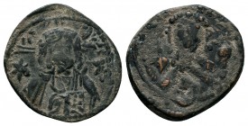 Byzantine Anonymous issue. AE follis, nimbate bust of Christ facing,
Condition: Very Fine

Weight: 4.60 gr
Diameter: 26 mm