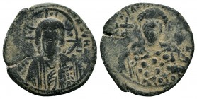 Byzantine Anonymous issue. AE follis, nimbate bust of Christ facing,
Condition: Very Fine

Weight: 4.40 gr 
Diameter: 25 mm