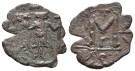 Constantin IV (668-685), AE follis, 
Condition: Very Fine

Weight: 3.08 gr 
Diameter: 25 mm