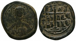 Byzantine Anonymous issue. AE follis, nimbate bust of Christ facing,
Condition: Very Fine

Weight: 15.50 gr 
Diameter: 31 mm
