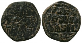Byzantine Anonymous issue. AE follis, nimbate bust of Christ facing,
Condition: Very Fine

Weight: 8.90 gr 
Diameter: 28 mm
