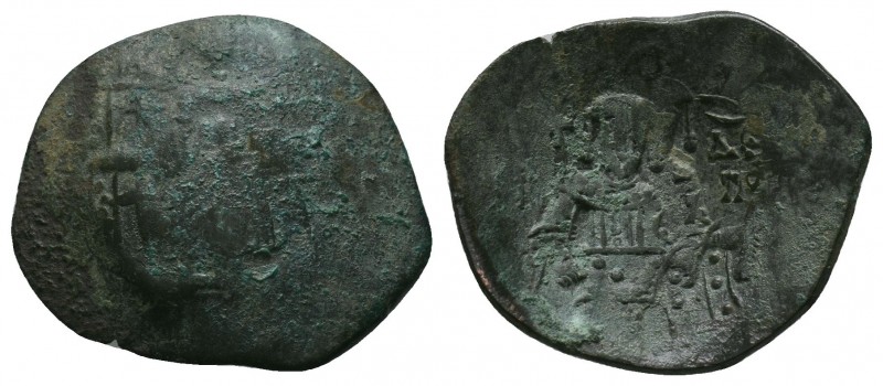 Michael VIII Paleologus 1261-1282 AD, AE Trachy, Constantinople mint. 28mm. St. ...