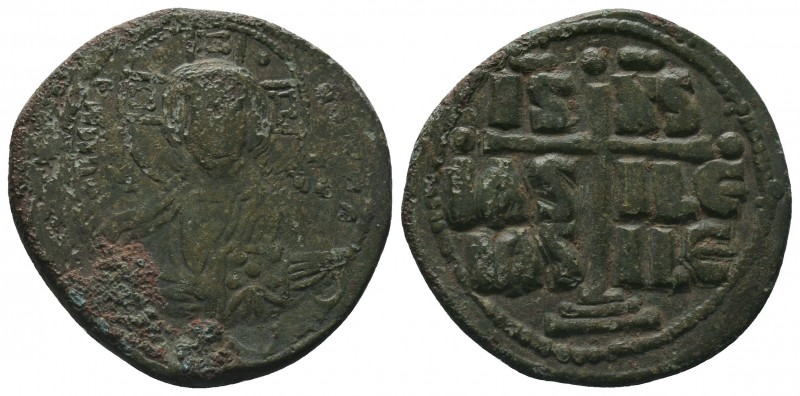 Byzantine Anonymous issue. AE follis, nimbate bust of Christ facing,
Condition: ...