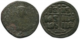 Byzantine Anonymous issue. AE follis, nimbate bust of Christ facing,
Condition: Very Fine

Weight: 15.50 gr
Diameter: 34 mm