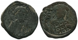 Byzantine Anonymous issue. AE follis, nimbate bust of Christ facing,
Condition: Very Fine

Weight: 7.60 gr 
Diameter: 26 mm