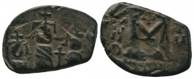 Arab Byzantine Coins, Ae, Cyprus Mint!
Condition: Very Fine

Weight: 4.62 gr 
Diameter: 23 mm