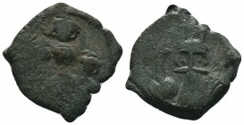Constans II Pogonatus (AD 641-668), with Constantine IV, Heraclius, and Tiberius. AE follis 
Condition: Very Fine

Weight: 4.84 gr 
Diameter: 23 mm