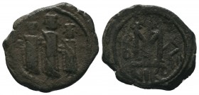Constans II. 641-668. AE follis 
Condition: Very Fine

Weight: 5.07 gr 
Diameter: 23 mm