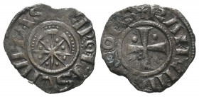 Crusader States, County of Tripoli. Raymond II-III. 1137-1187. Silver denier, struck c. late 1140s-1164. Crusader cross pattée, pellet in 1st and 2nd ...